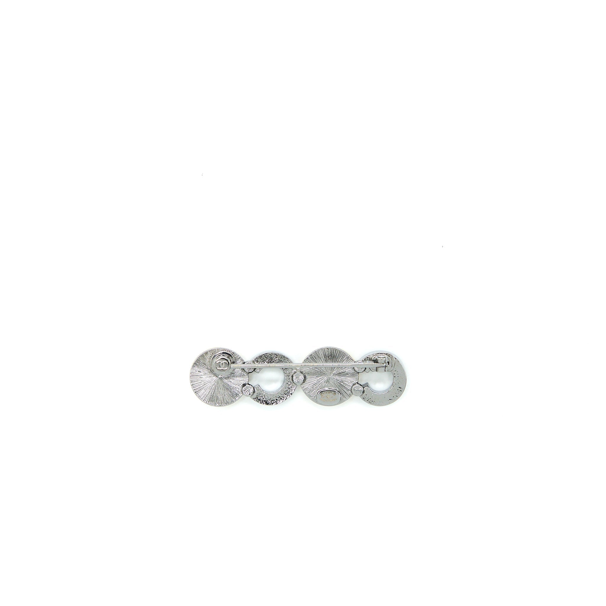 Chanel Coco Button Brooch Crystal
