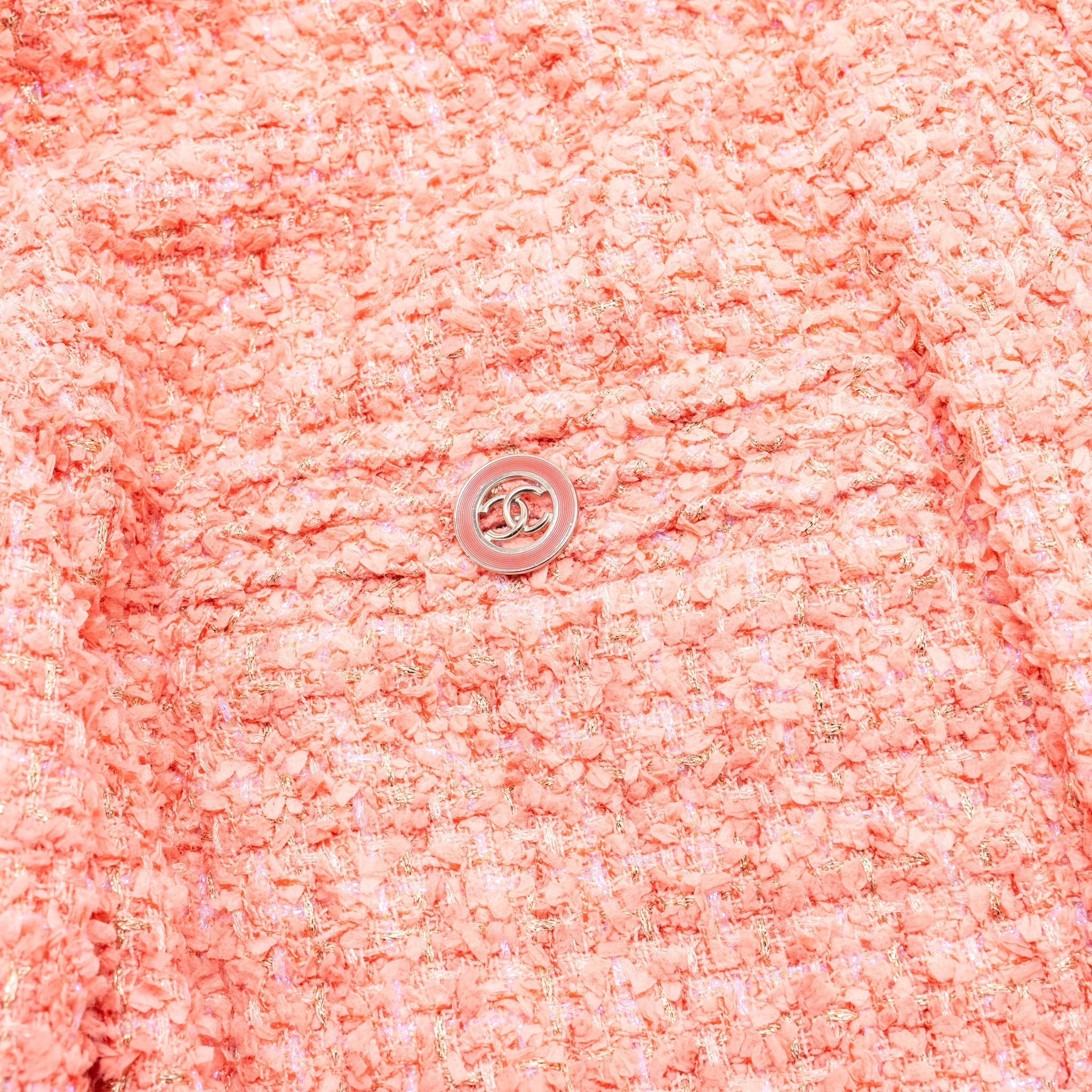 Chanel Size 36 20P Tweed Jacket Pink/Gold
