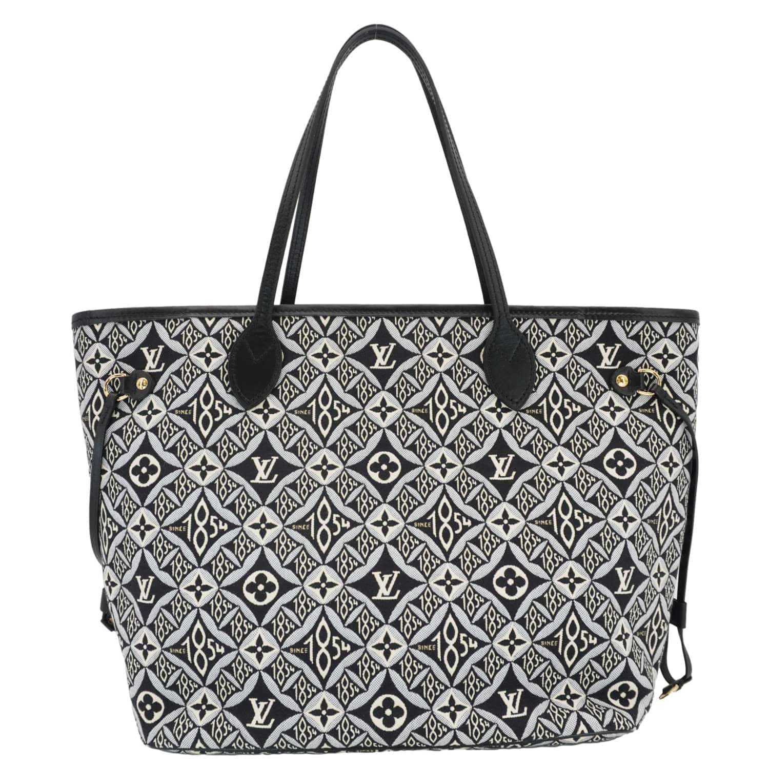 LOUIS VUITTON Since 1854 Neverfull MM Jacquard Shoulder Bag Black