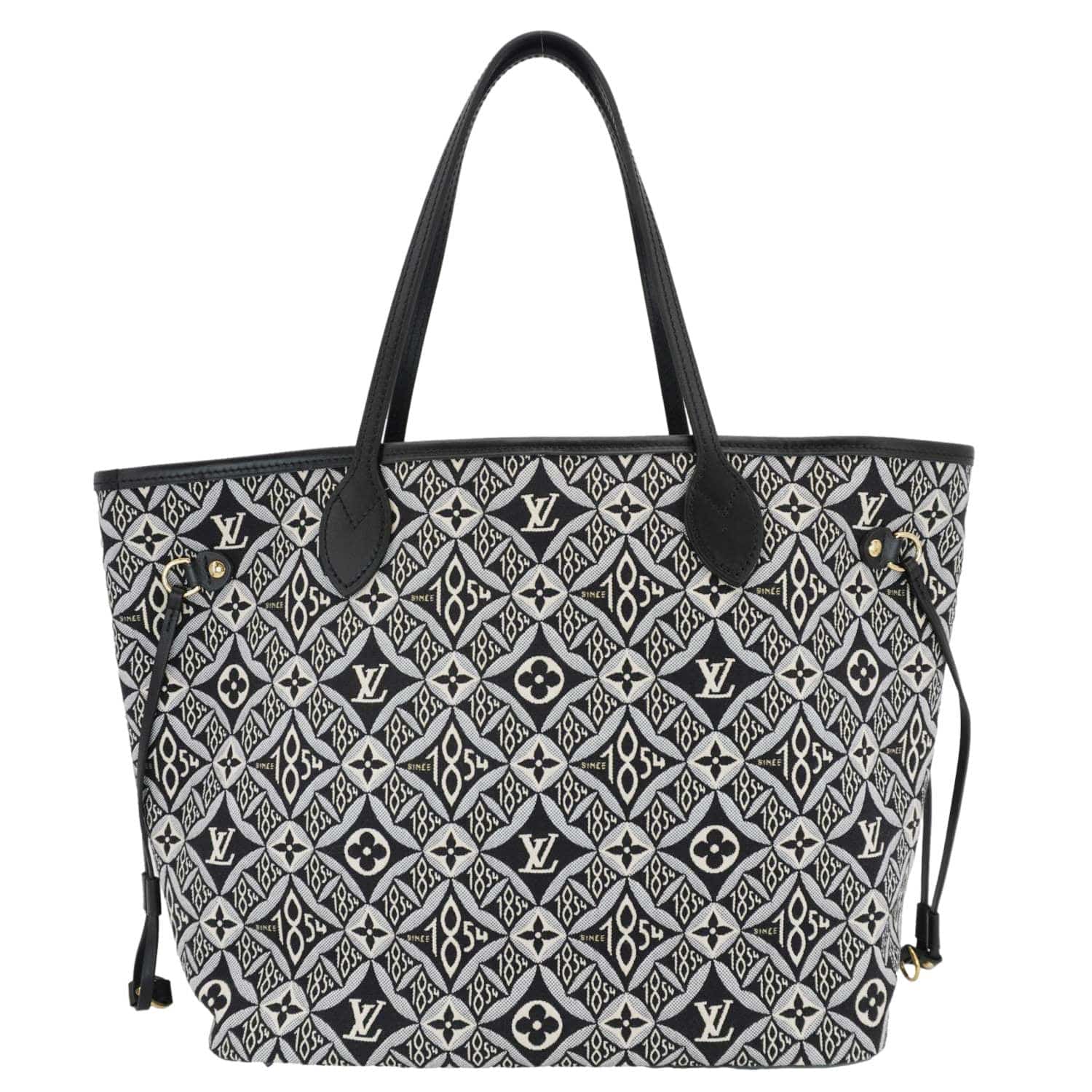 LOUIS VUITTON Since 1854 Neverfull MM Jacquard Shoulder Bag Black