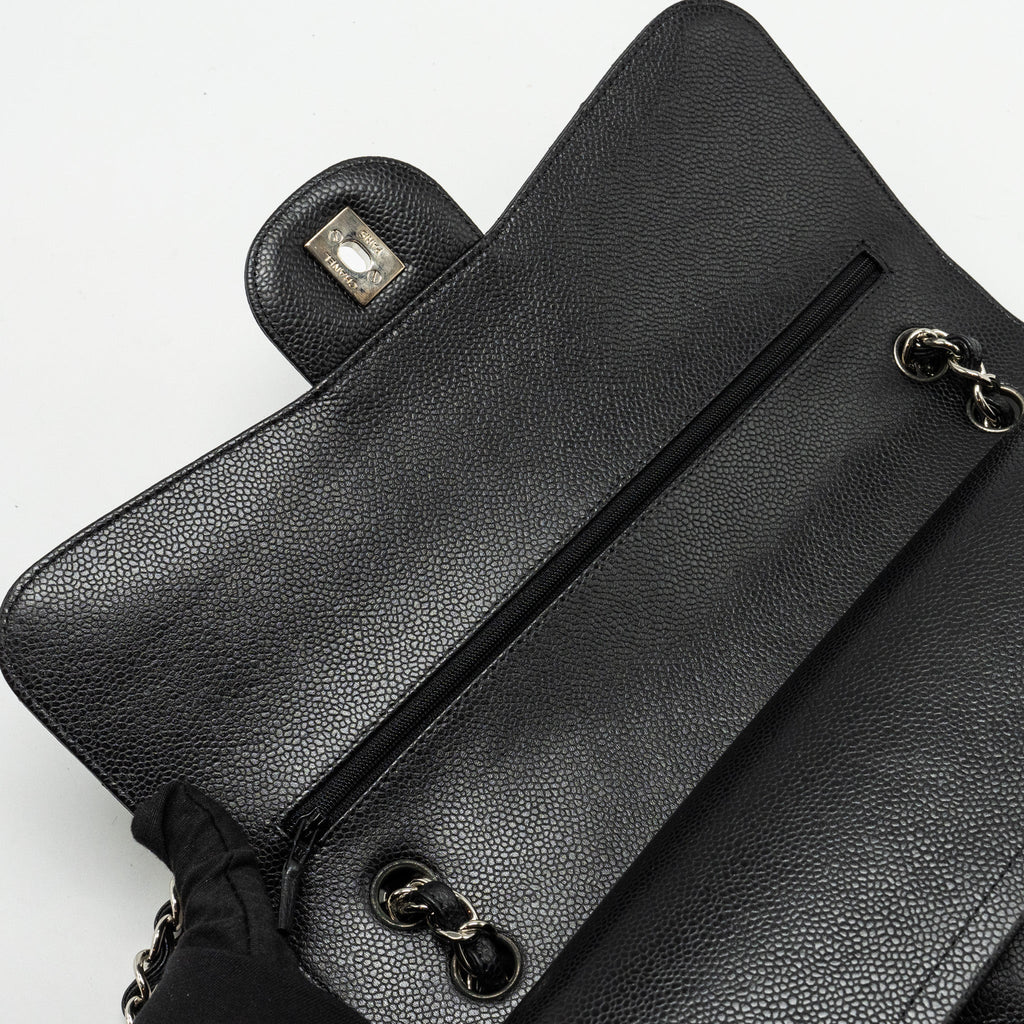 Chanel Jumbo Classic double flap bag caviar black