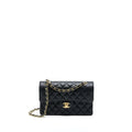 Chanel Small Classic Double Flap Bag Caviar Black  (Microchip)