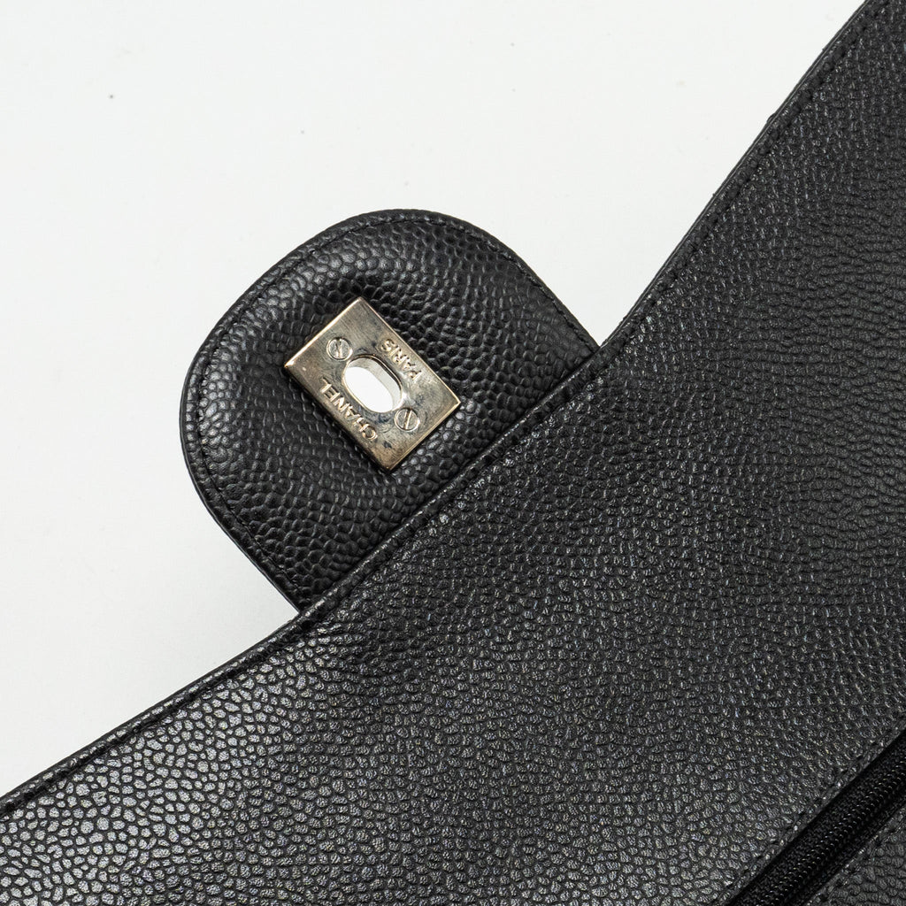 Chanel Jumbo Classic double flap bag caviar black