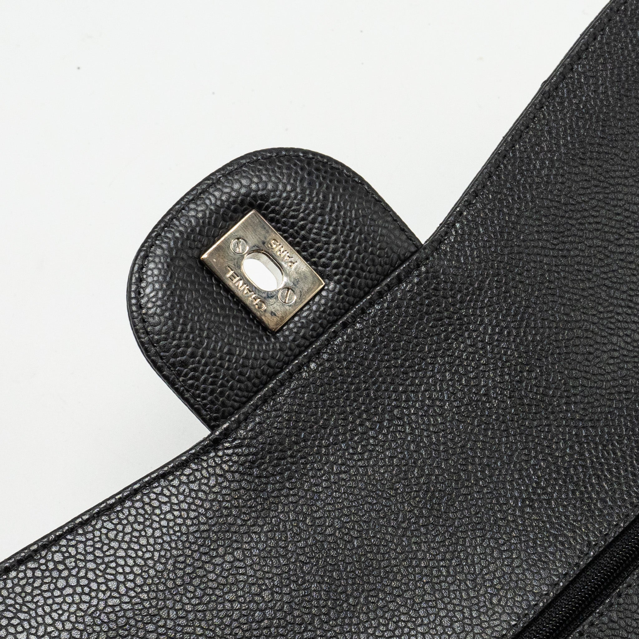 Chanel Jumbo Classic double flap bag caviar black