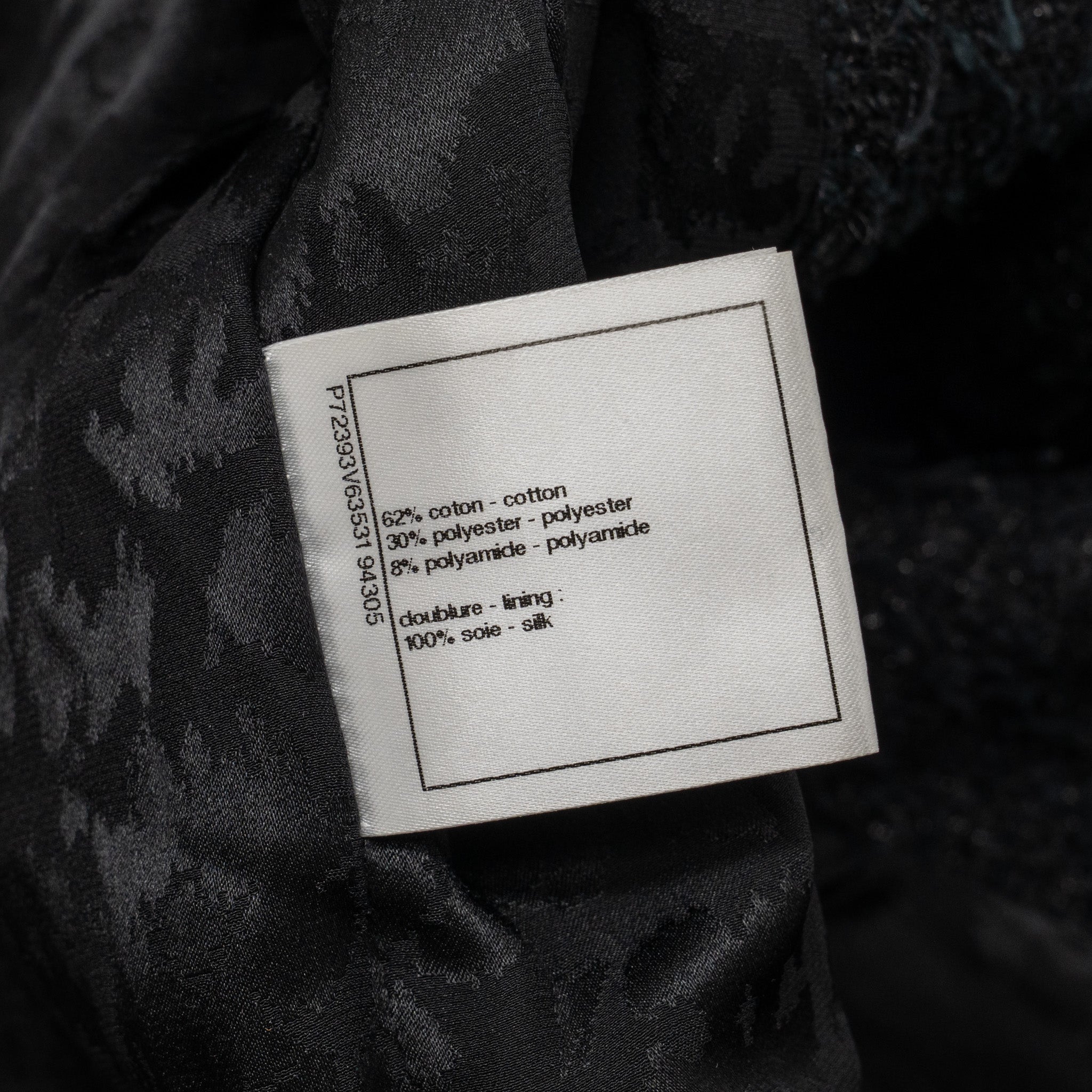 Chanel Size 36  31 Rue Cambon Double Breasted Coat Cotton/Polyester Black