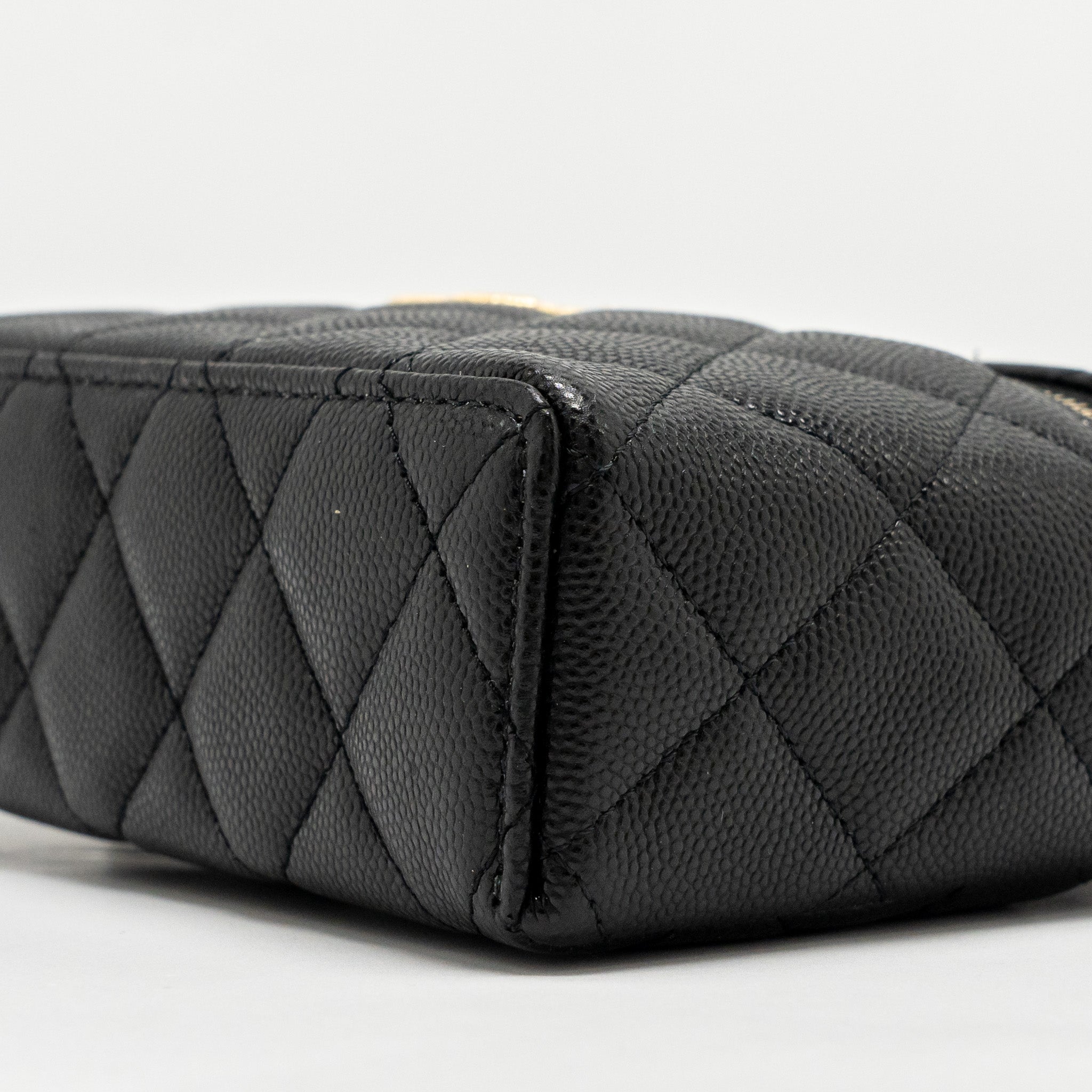 Chanel Top Handle Vanity Bag Caviar Black  (Microchip)