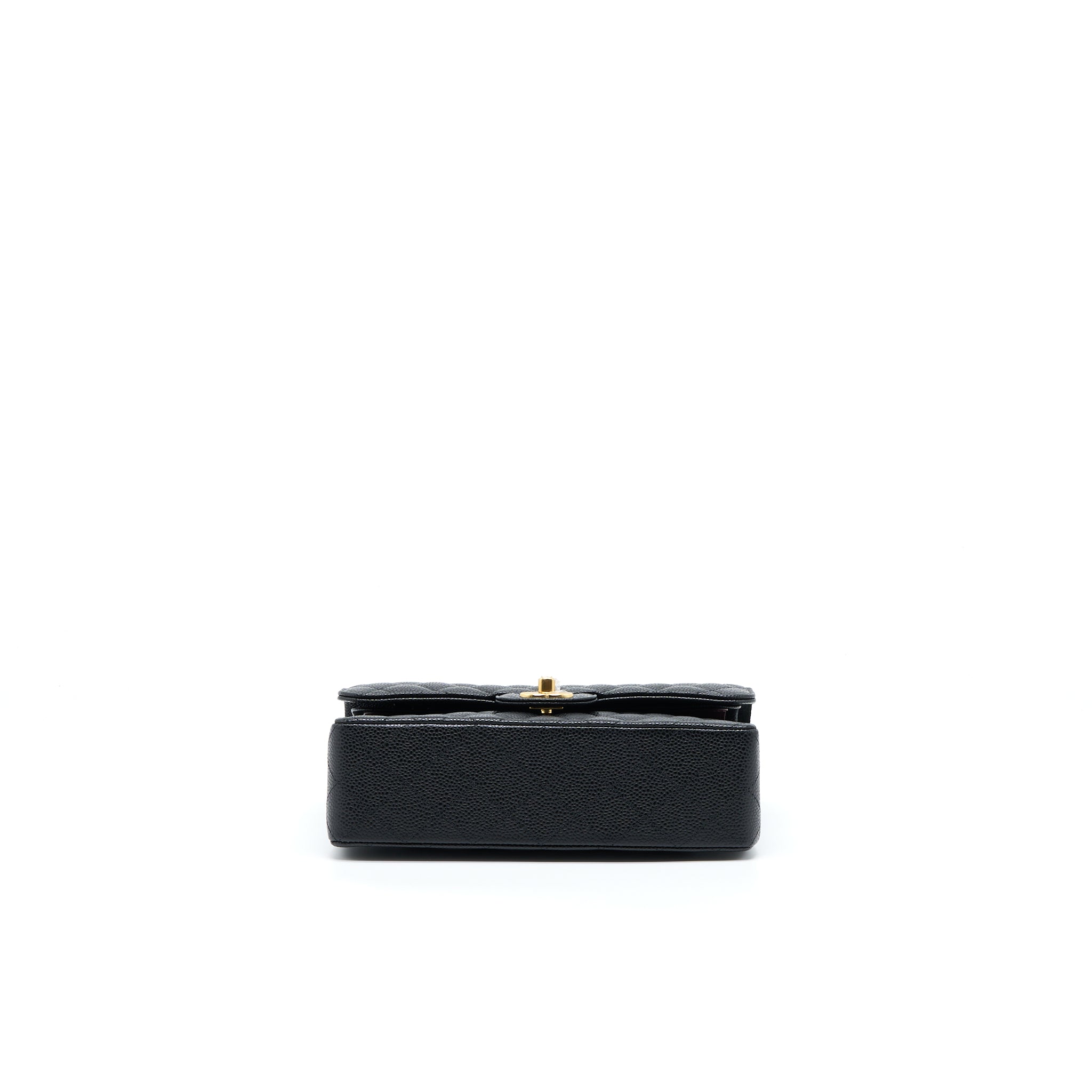 Chanel Small Classic Double Flap Bag Caviar Black  (Microchip)