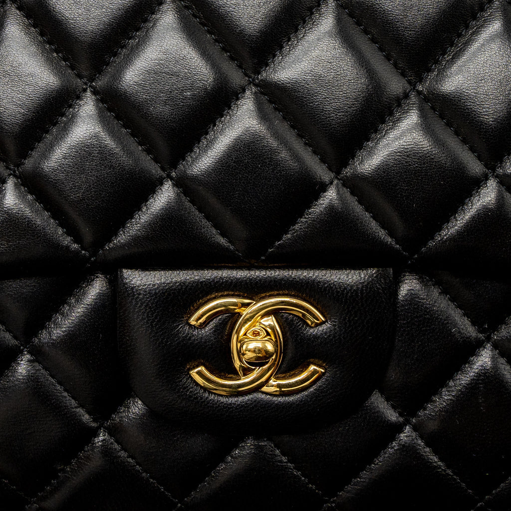 Chanel Maxi Classic Single Flap Bag Lambskin Black