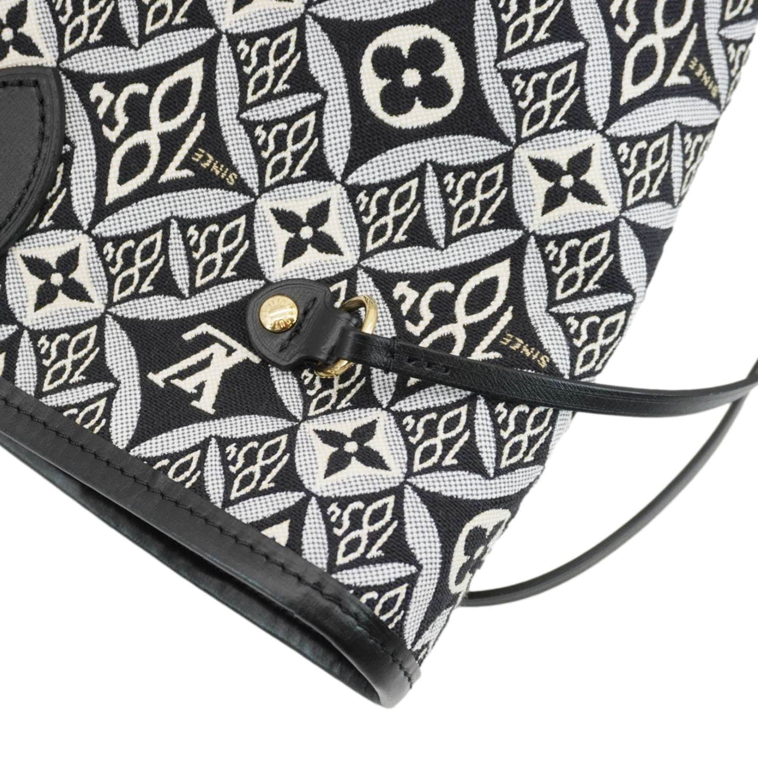 LOUIS VUITTON Since 1854 Neverfull MM Jacquard Shoulder Bag Black