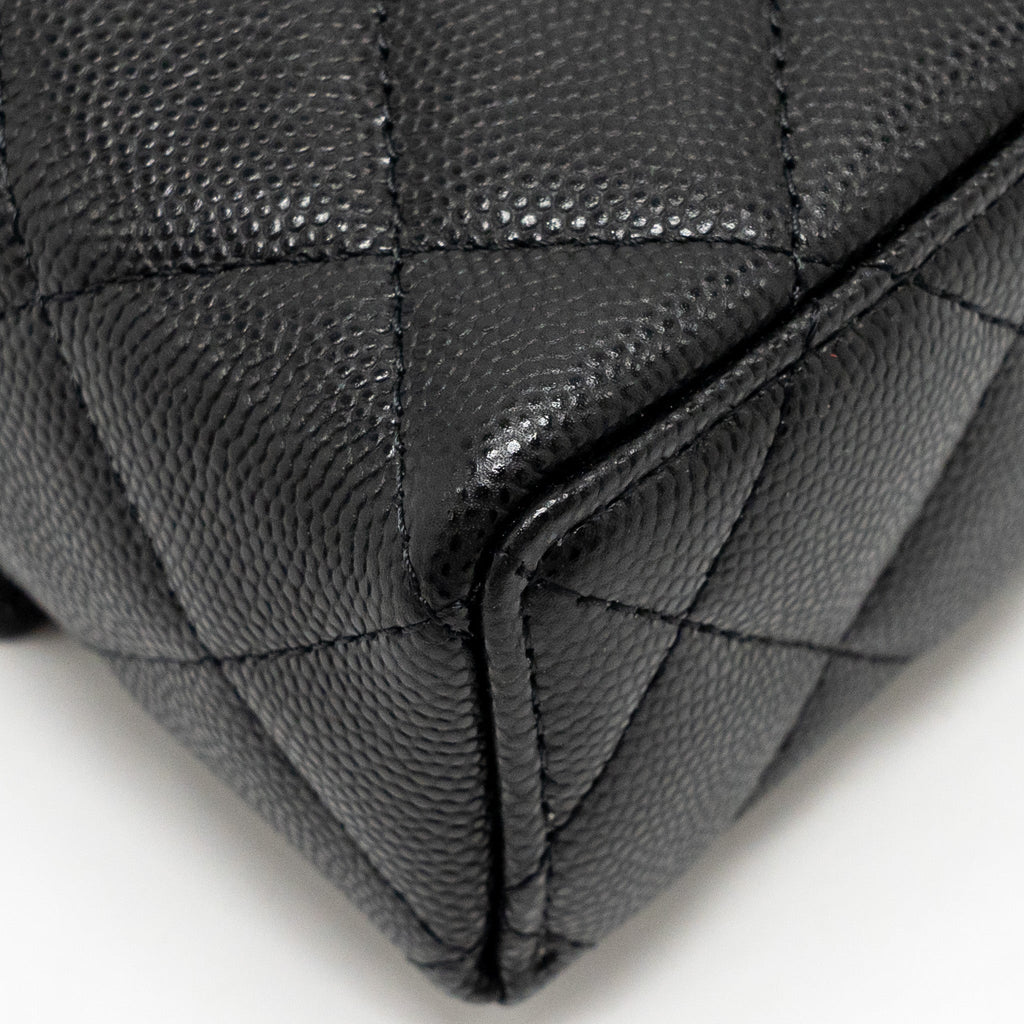 Chanel Top Handle Vanity Bag Caviar Black  (Microchip)