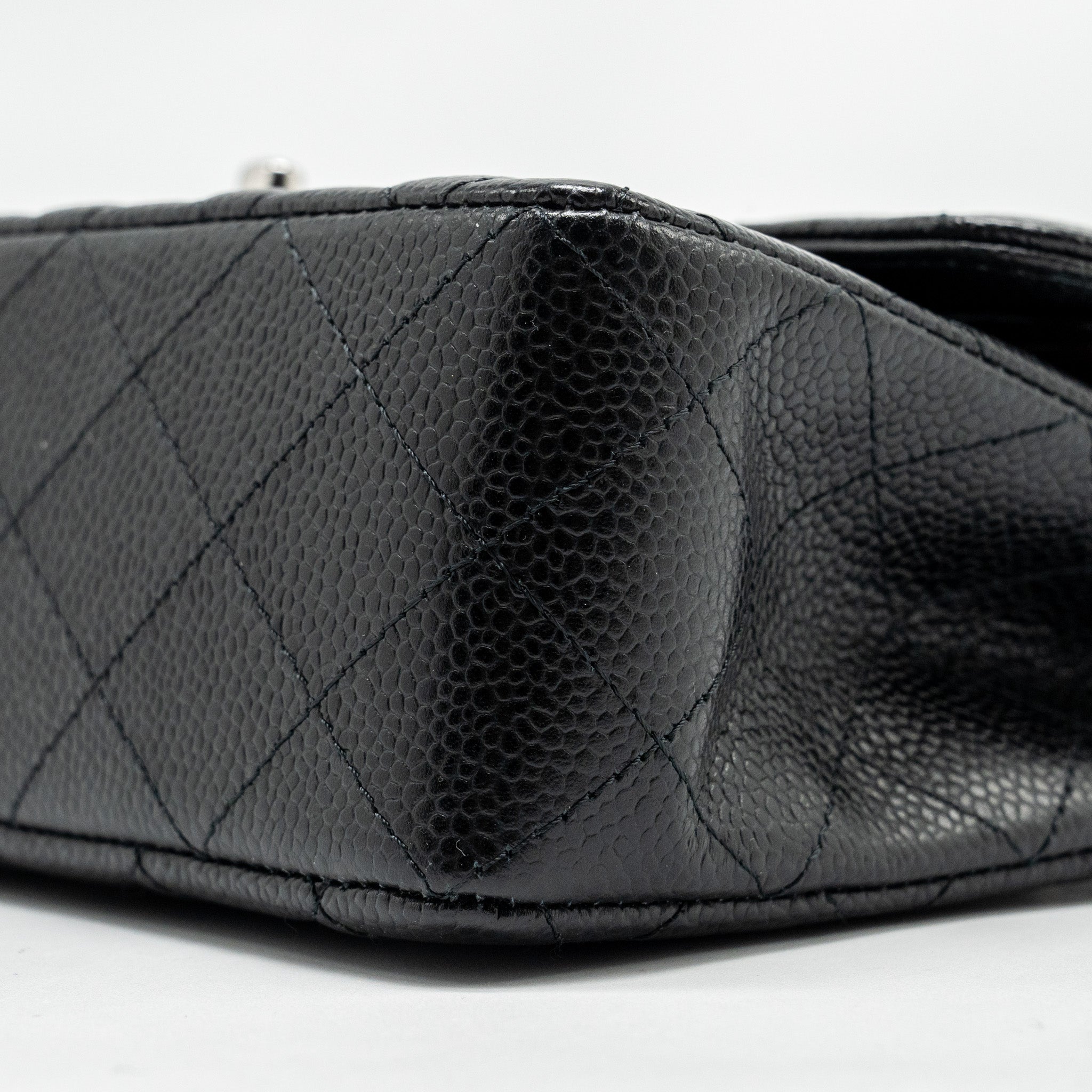 Chanel Small Classic Double Flap Bag Caviar Black  (Microchip)