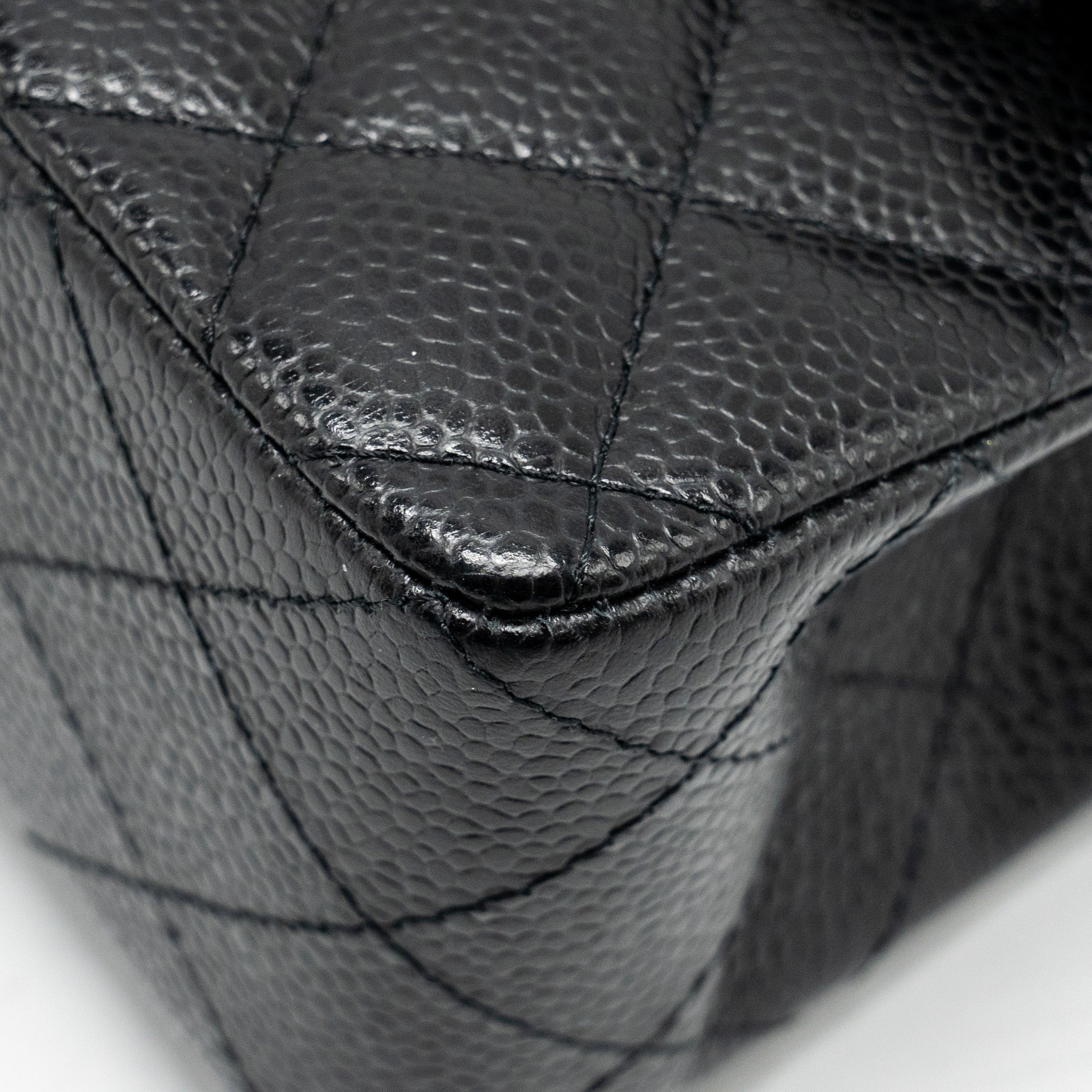 Chanel Small Classic Double Flap Bag Caviar Black  (Microchip)
