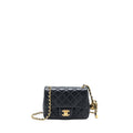 Chanel 22S Pearl Crush Mini Square Flap Bag Lambskin Black (Microchip)