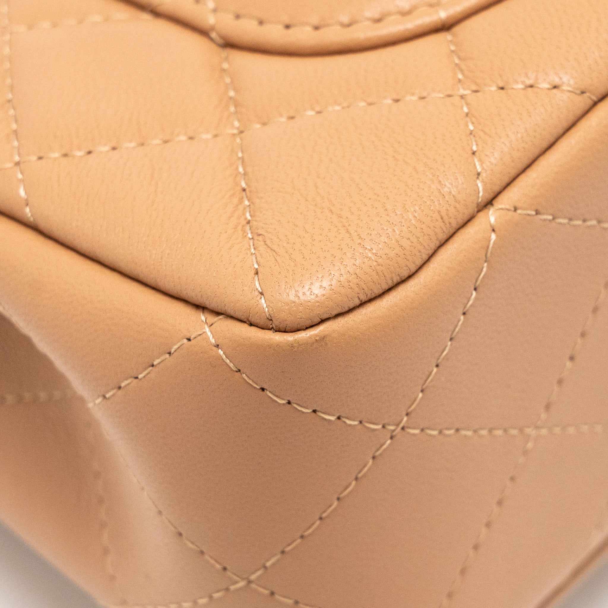 Chanel Mini Rectangular Flap Bag Lambskin Beige L (Microchip)