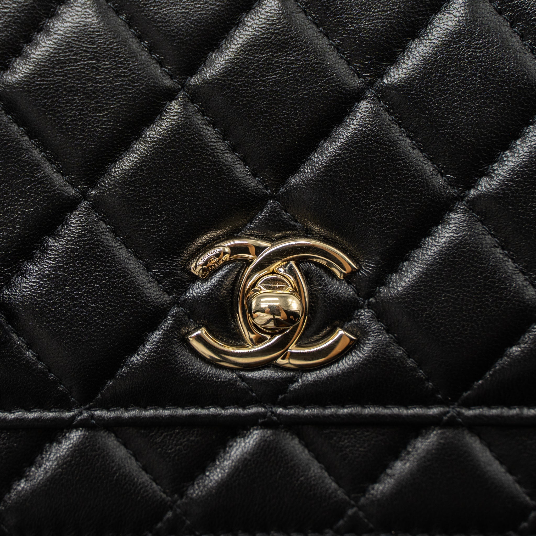 Chanel Mini Trendy CC Wallet on Chain Lambskin Black L (Microchip)