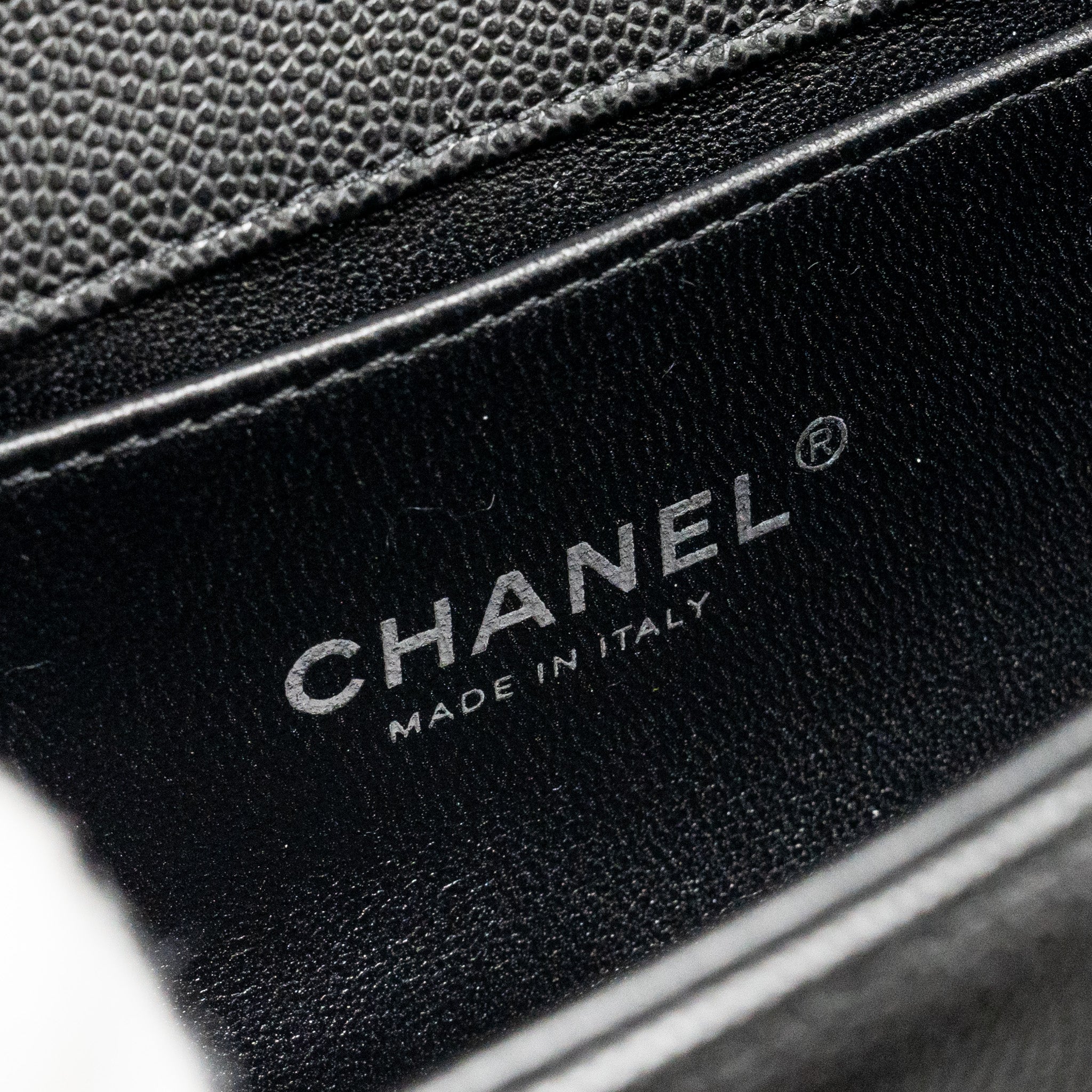 Chanel Small Boy Bag Caviar BLACK Ruthenium  (Microchip)