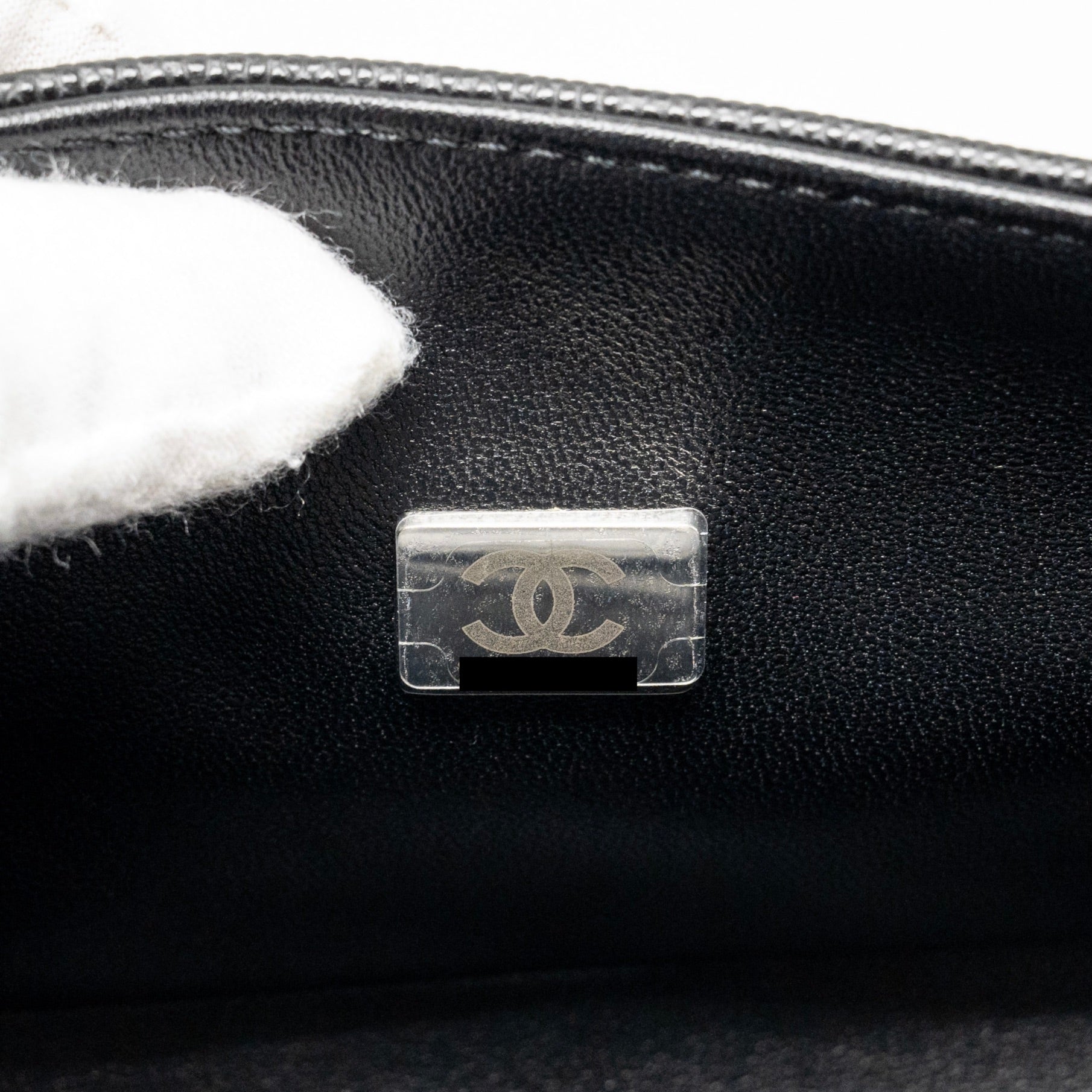 Chanel Small Boy Bag Caviar BLACK Ruthenium  (Microchip)