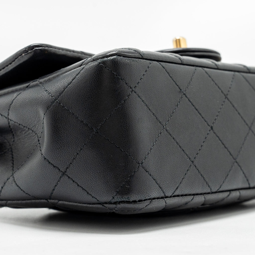 Chanel Egyptian Amulet Mini Rectangular Flap Bag Lambskin Black