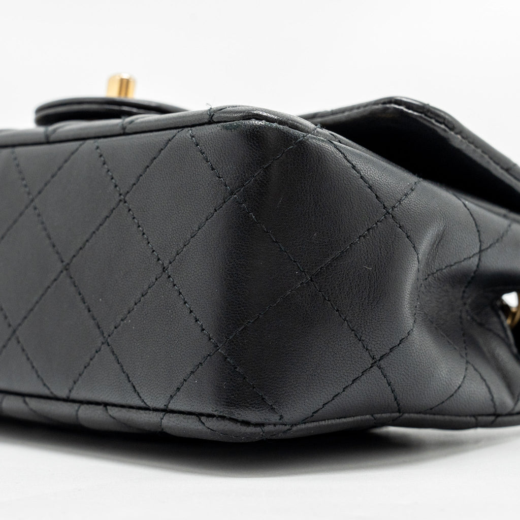 Chanel Egyptian Amulet Mini Rectangular Flap Bag Lambskin Black