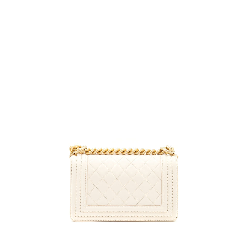 Chanel Small Boy Chanel Calfskin white