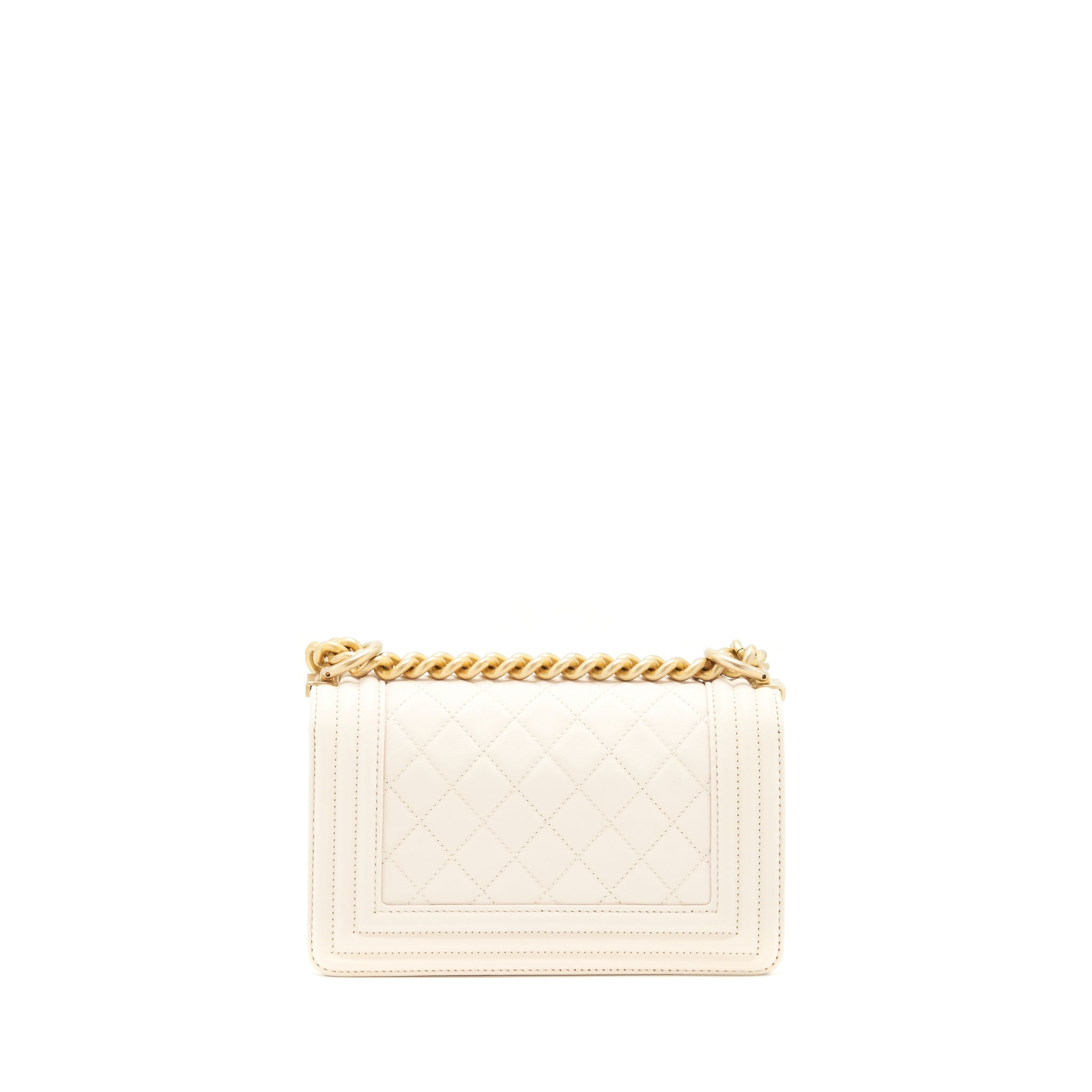 Chanel Small Boy Chanel Calfskin white