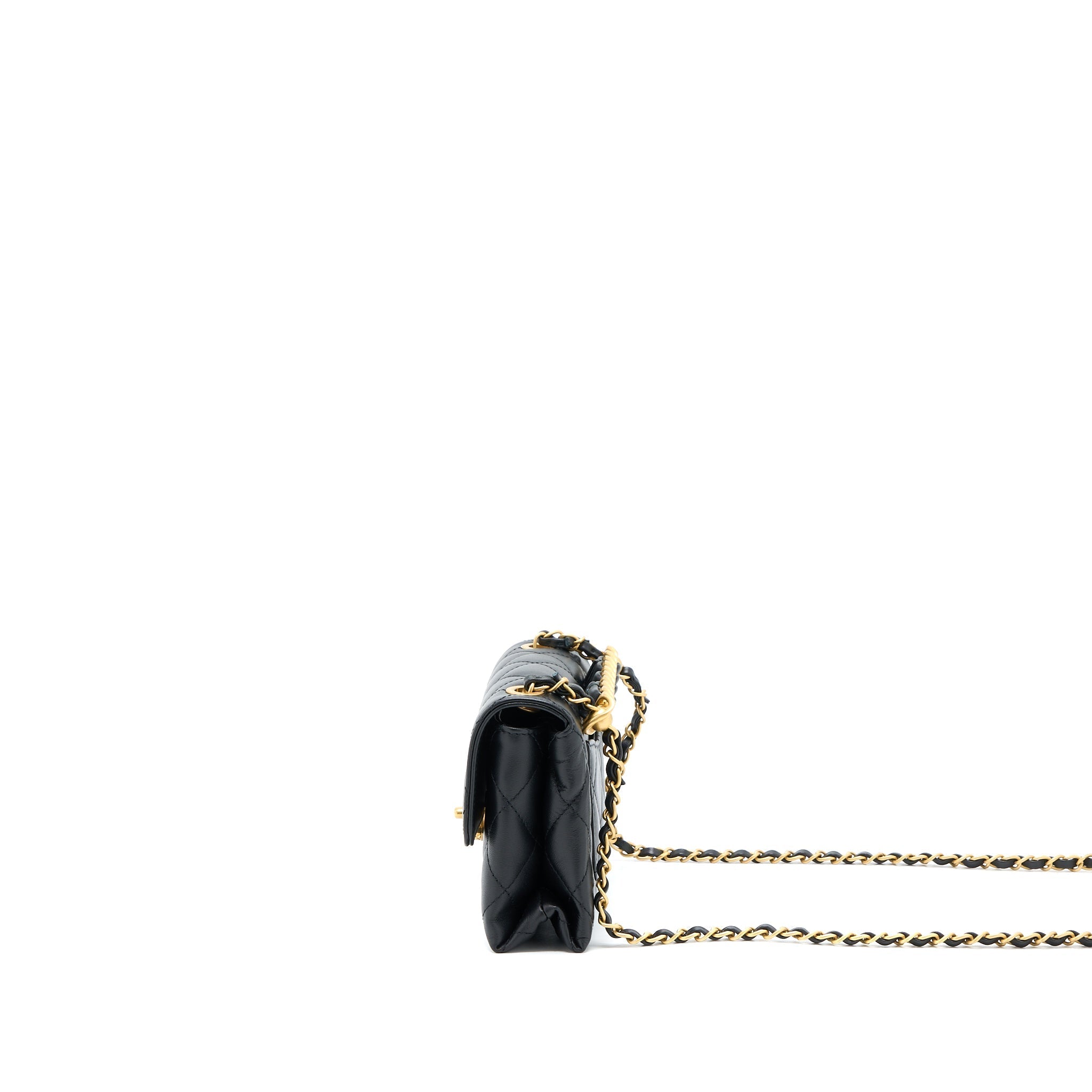 Chanel 22S Seasonal Flap Bag Calfskin Black Brushed