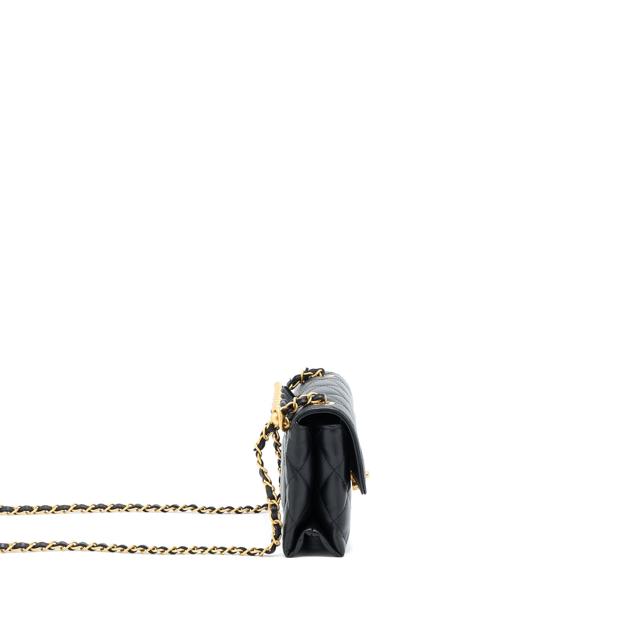 Chanel 22S Seasonal Flap Bag Calfskin Black Brushed