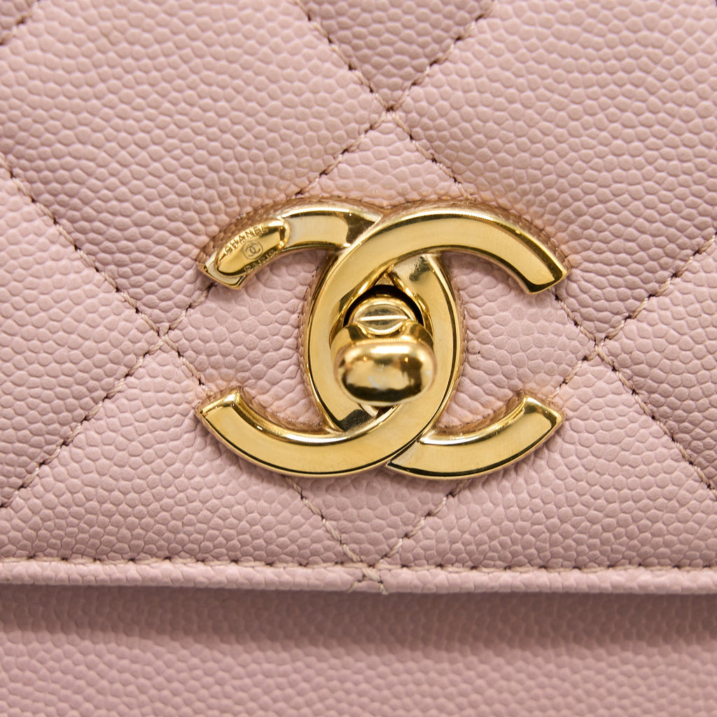 Chanel Small Business Affinity Bag Caviar Light Pink L