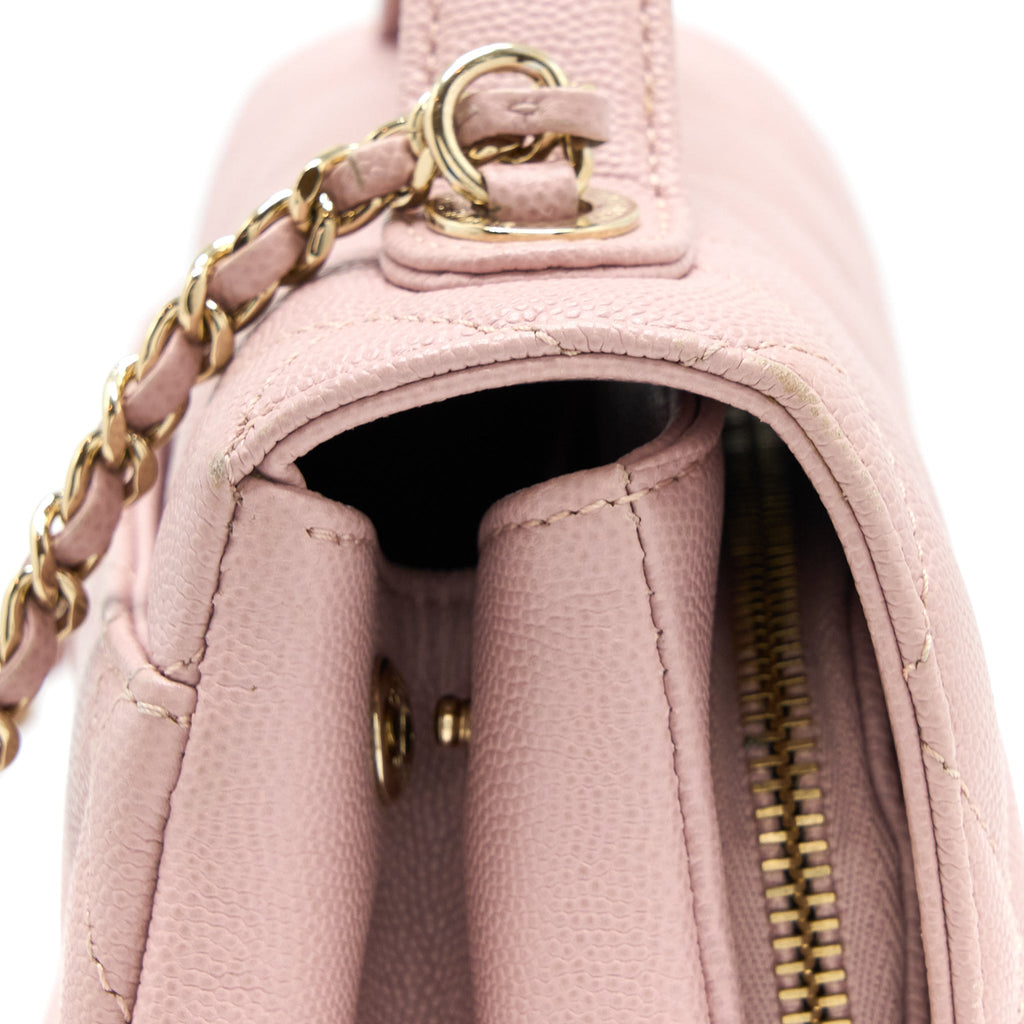 Chanel Small Business Affinity Bag Caviar Light Pink L