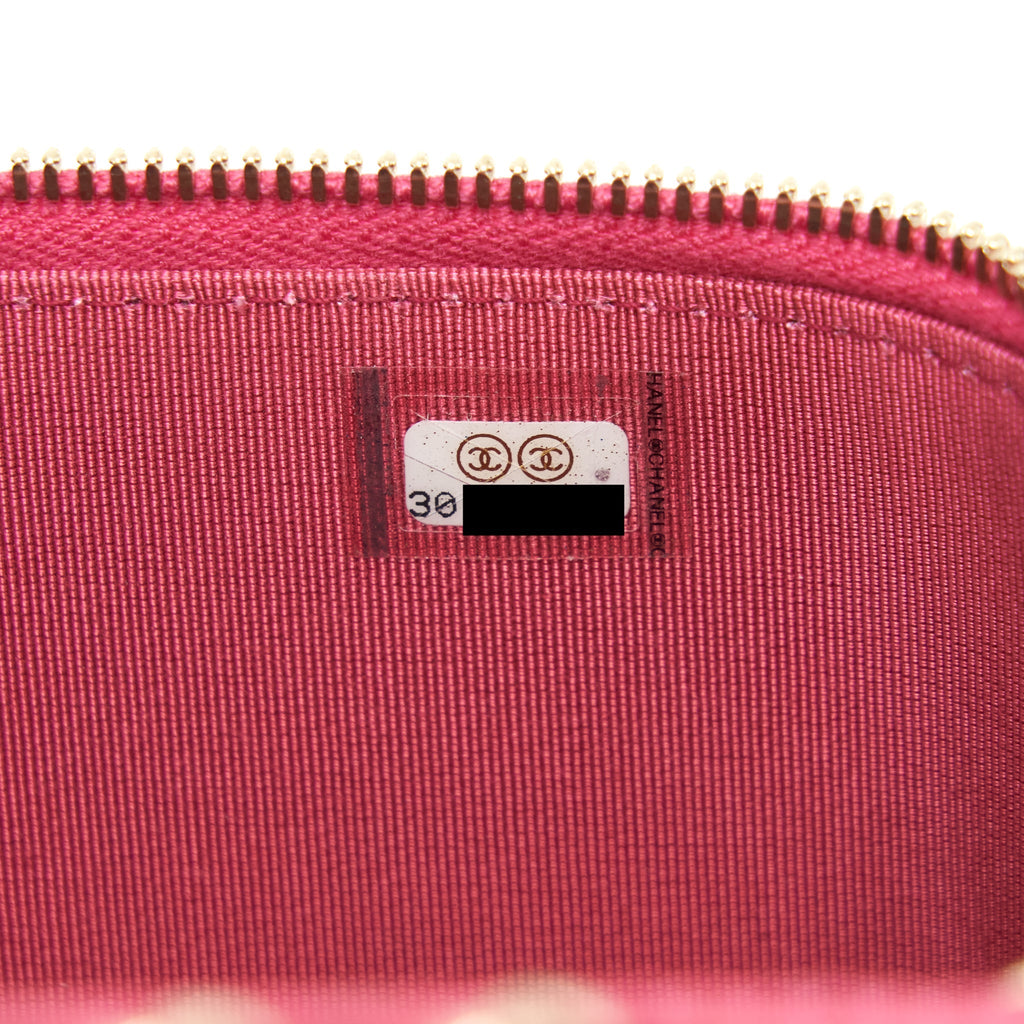 Chanel Long Vanity Case Caviar Hot Pink L