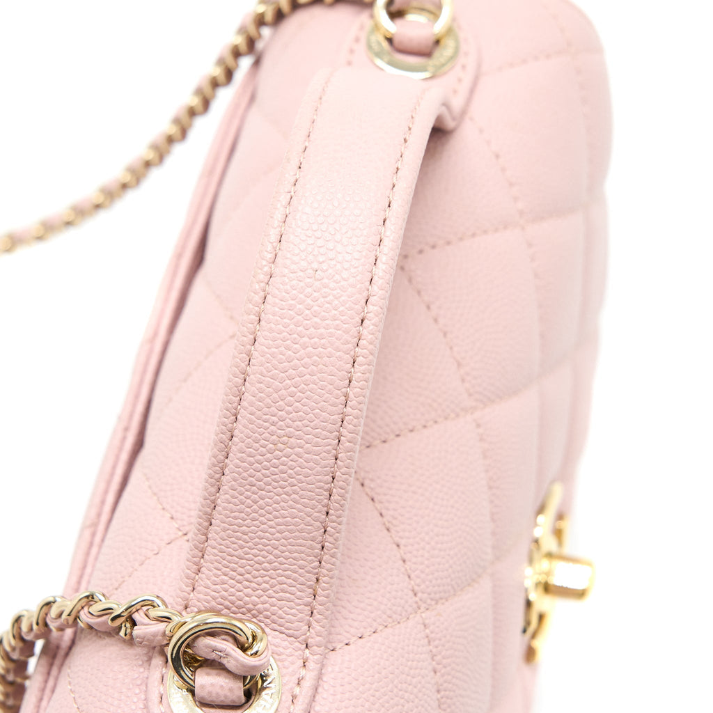 Chanel Small Business Affinity Bag Caviar Light Pink L