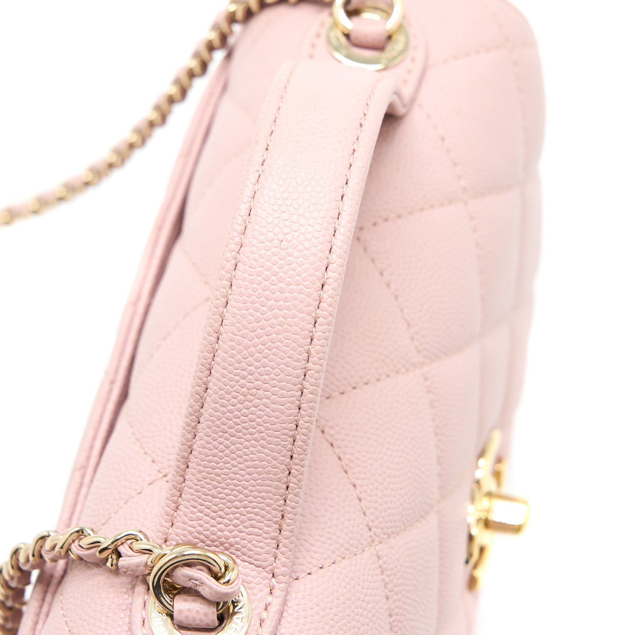Chanel Small Business Affinity Bag Caviar Light Pink L