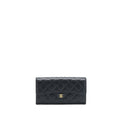 Chanel Classic Flap Long Wallet Caviar Black