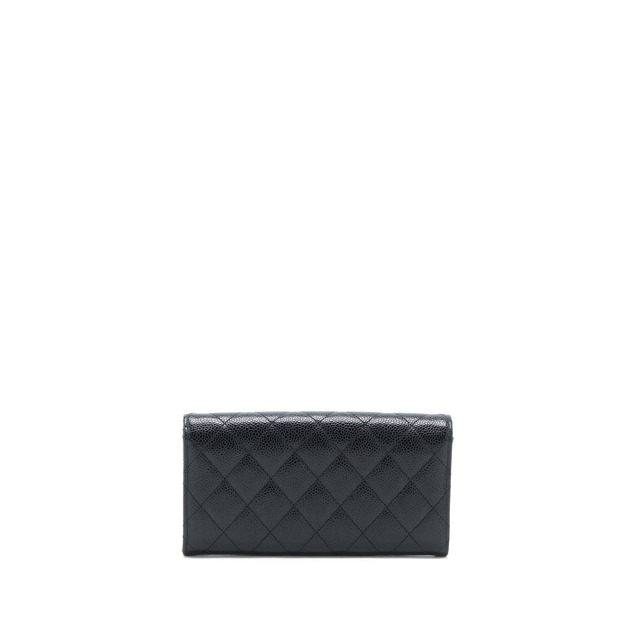Chanel Classic Flap Long Wallet Caviar Black