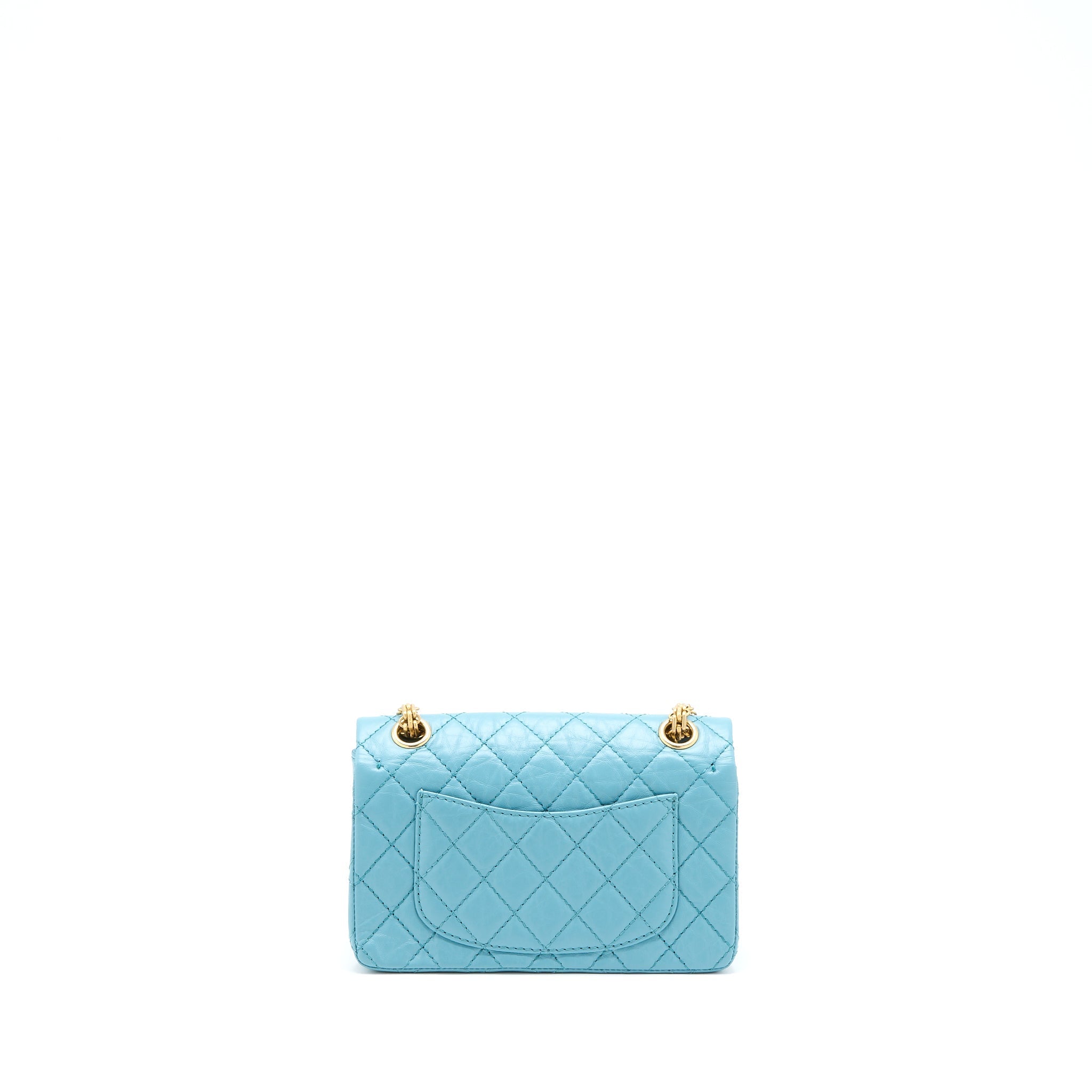 Chanel Mini 2.55 Reissue Flap Bag Aged Calfskin Light Blue