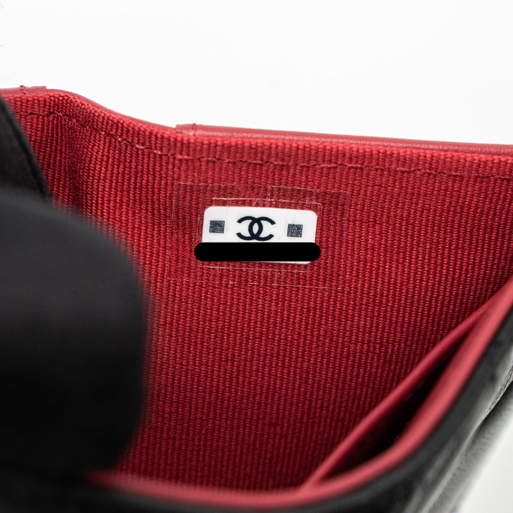 Chanel 19 Flap Compact Wallet Lambskin Black  (Microchip)