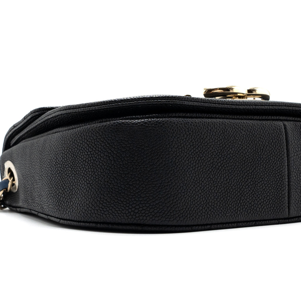 Chanel Flap Bag with handle Caviar Black/Multicolour L