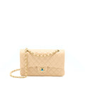 Chanel Medium Classic Flap Bag Lambskin Beige L (Microchip)