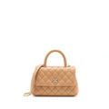 Chanel Small Coco Handle Caviar Brown