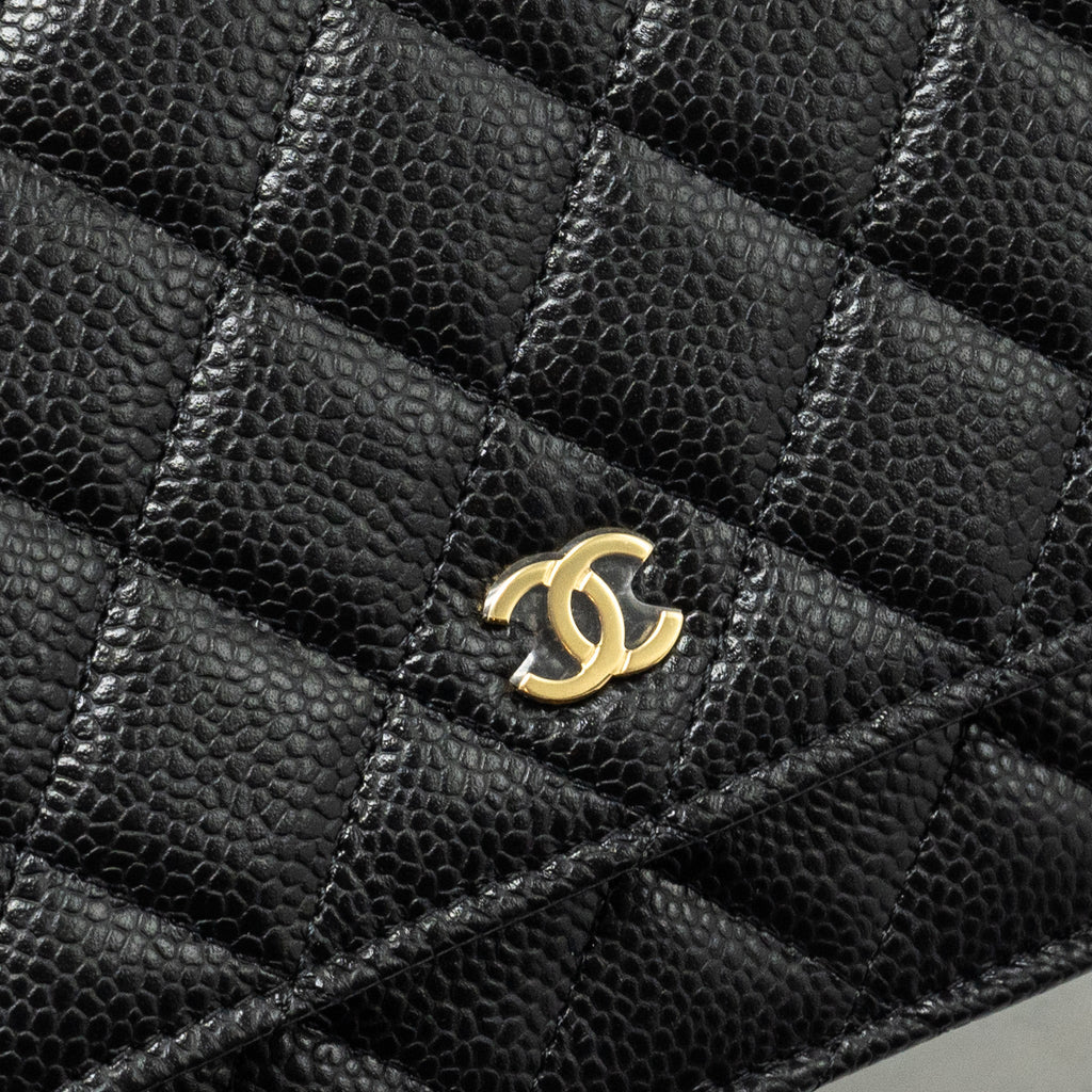 Chanel Classic Wallet on Chain Caviar BLACK  (Microchip)