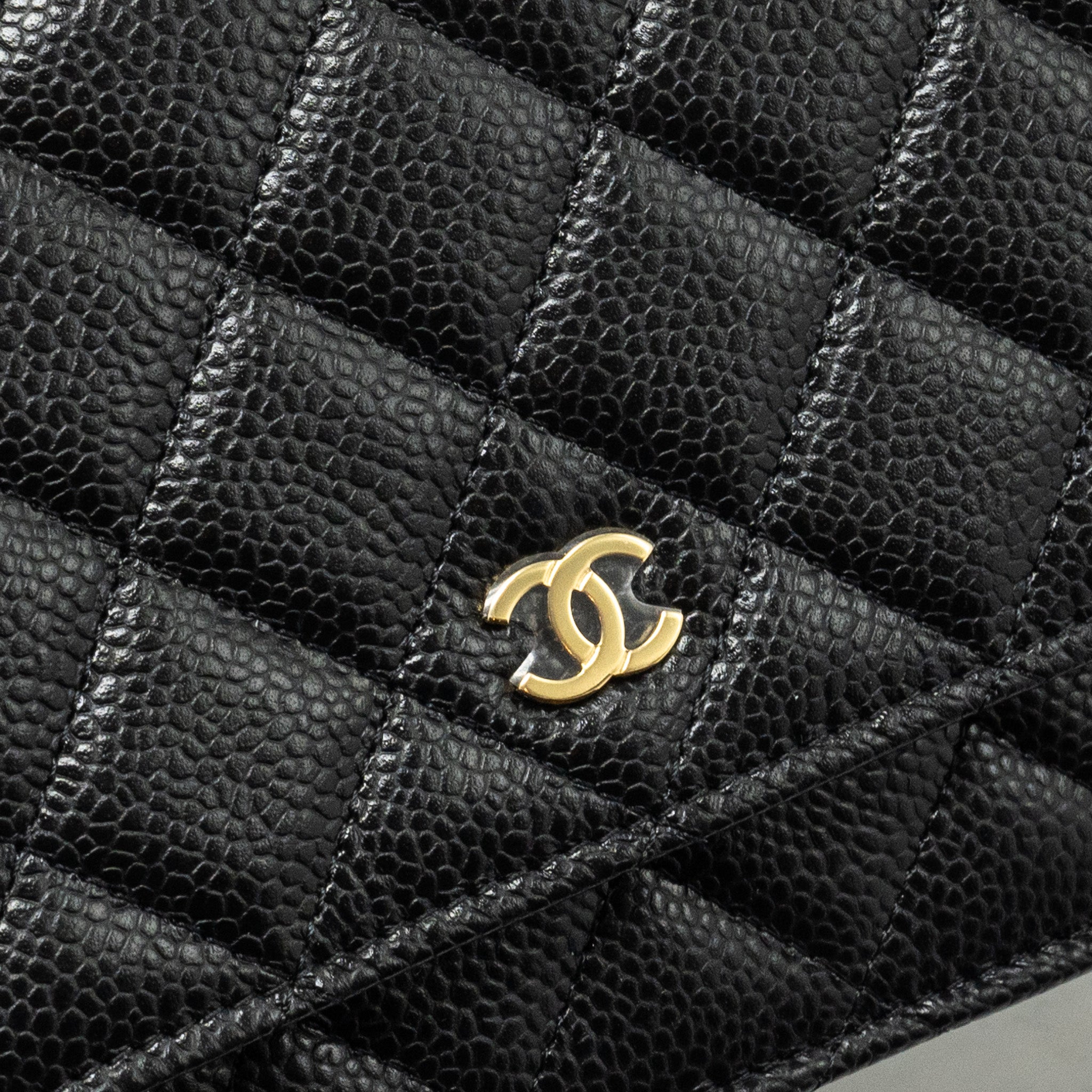Chanel Classic Wallet on Chain Caviar BLACK  (Microchip)
