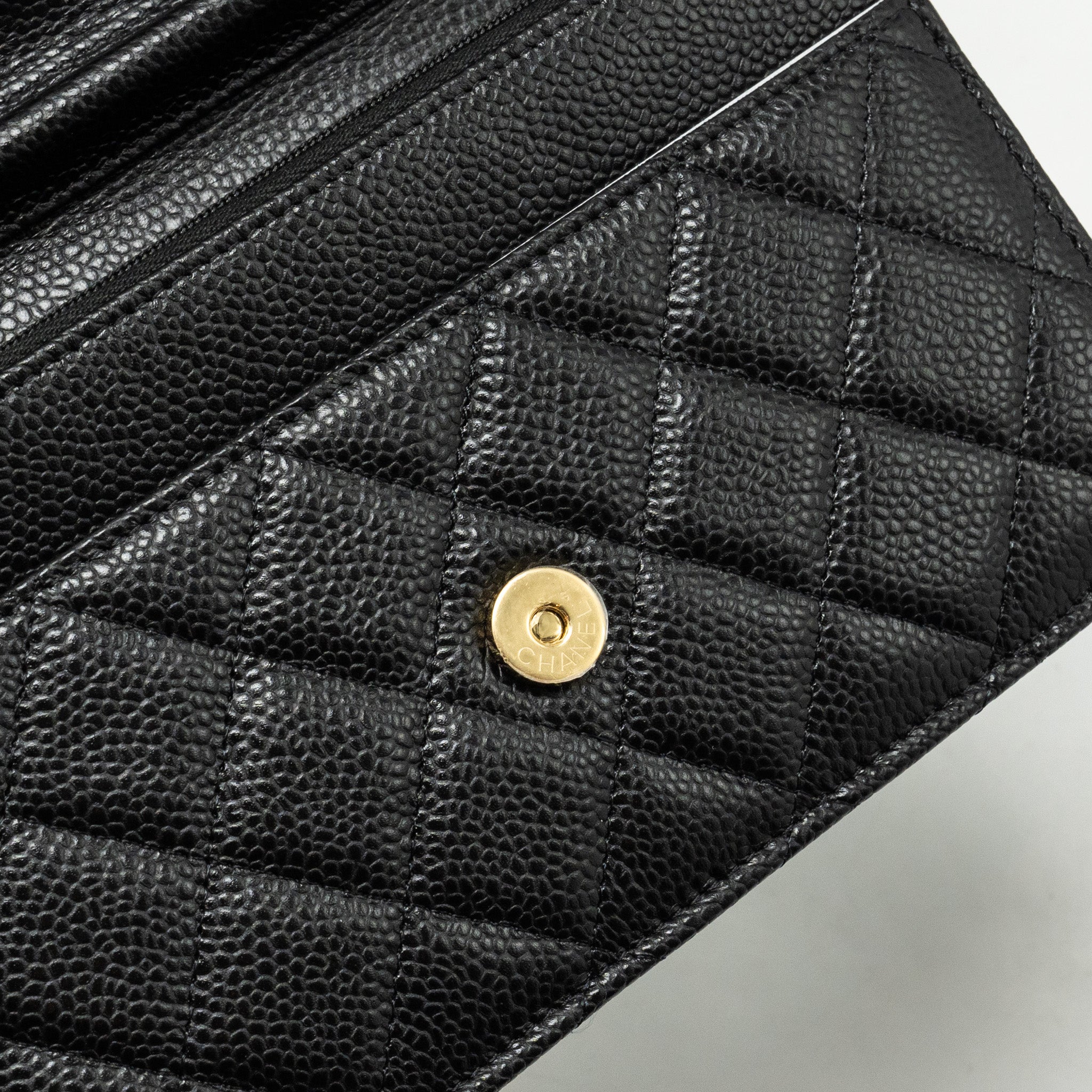 Chanel Classic Wallet on Chain Caviar BLACK  (Microchip)