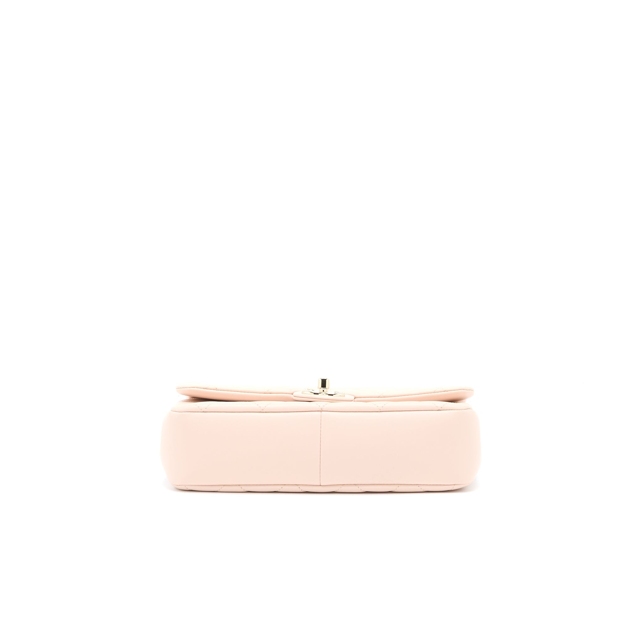 Chanel 22C Rectangular Flap Bag with Giant Top Handle Lambskin Pink L(Microchip)