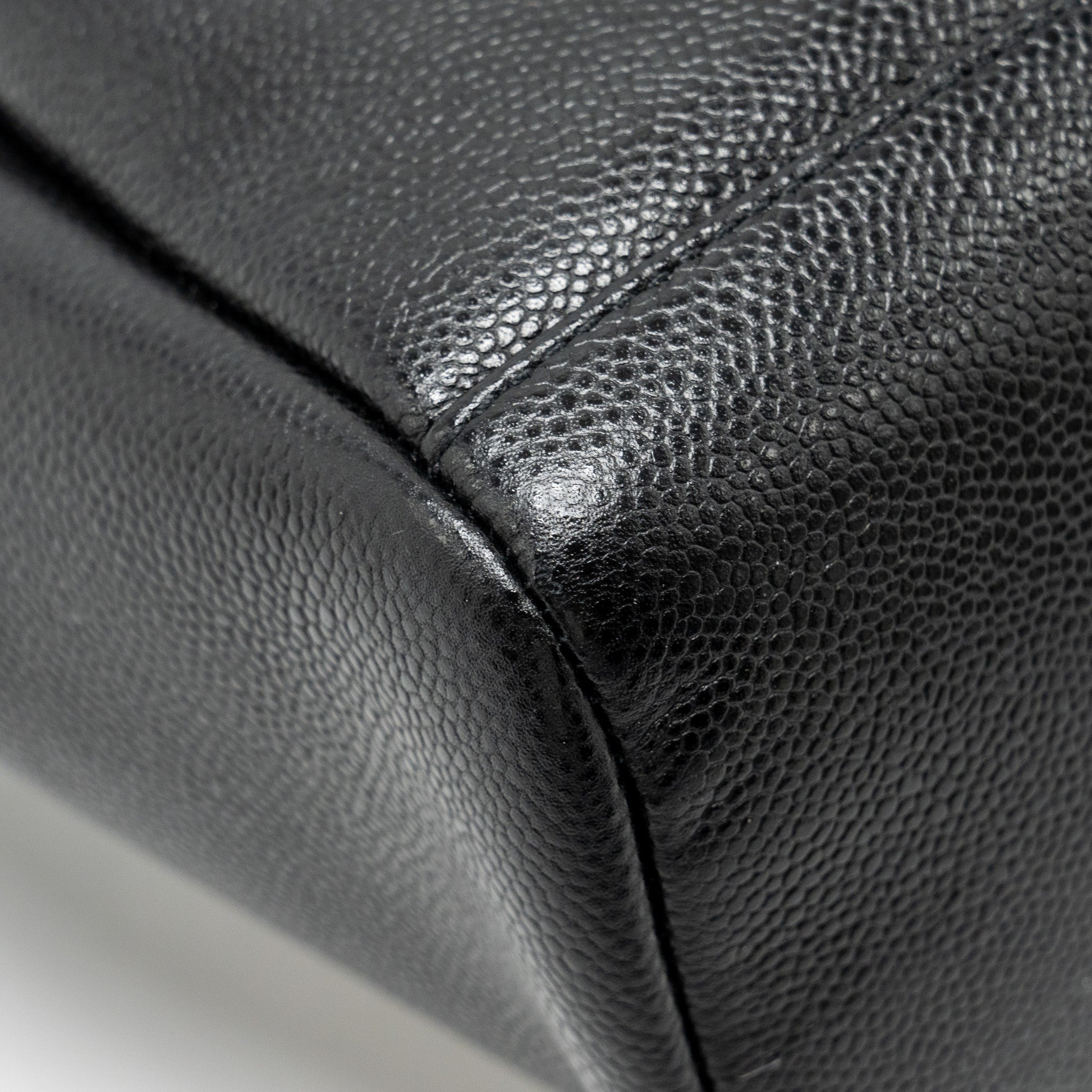 Chanel Business Affinity Drawstring Bucket Bag Caviar Black