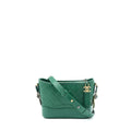 Chanel Small Gabrielle Hobo Bag Green Multicolour Hardware