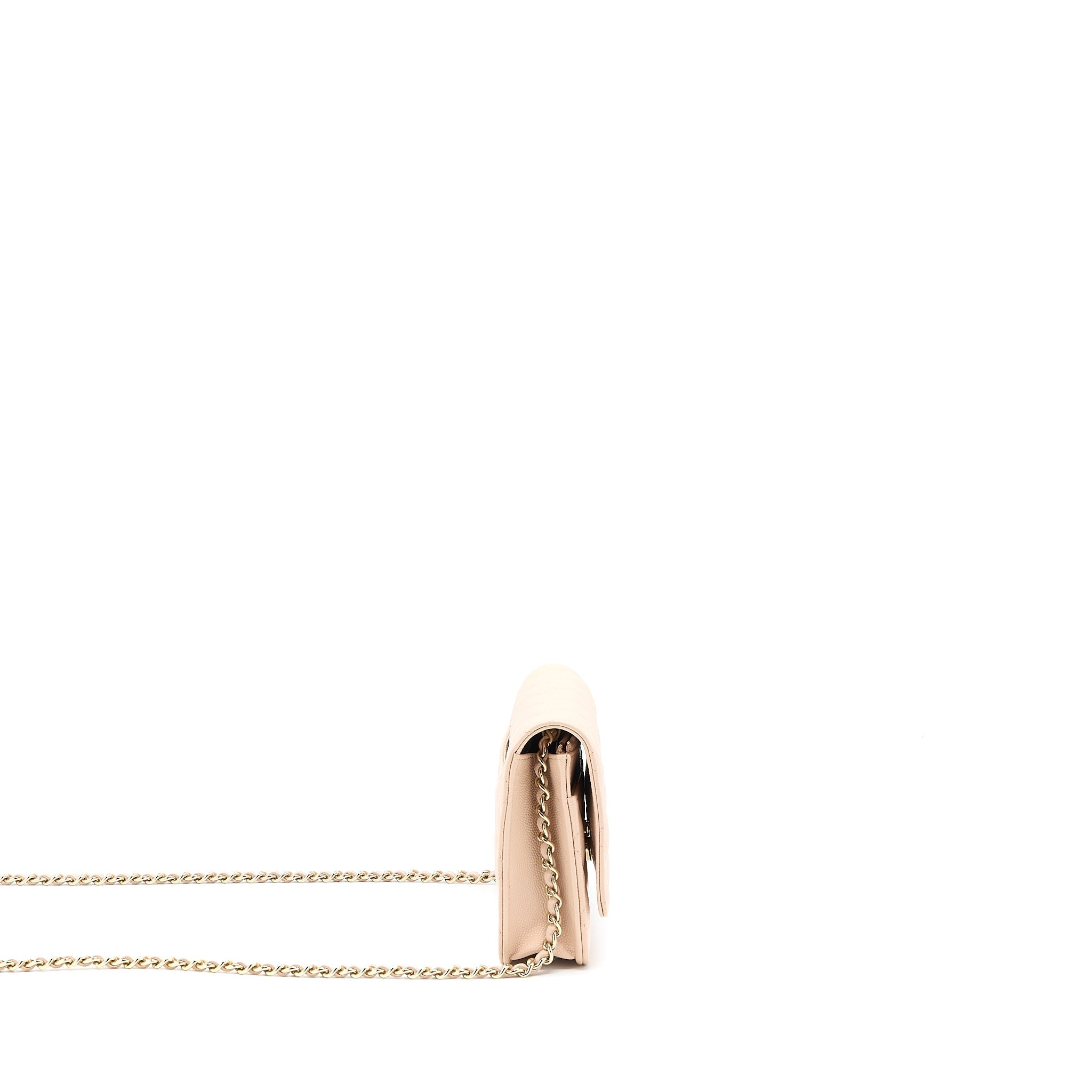 Chanel Classic Wallet On Chain Caviar Light Pink L (Microchip)