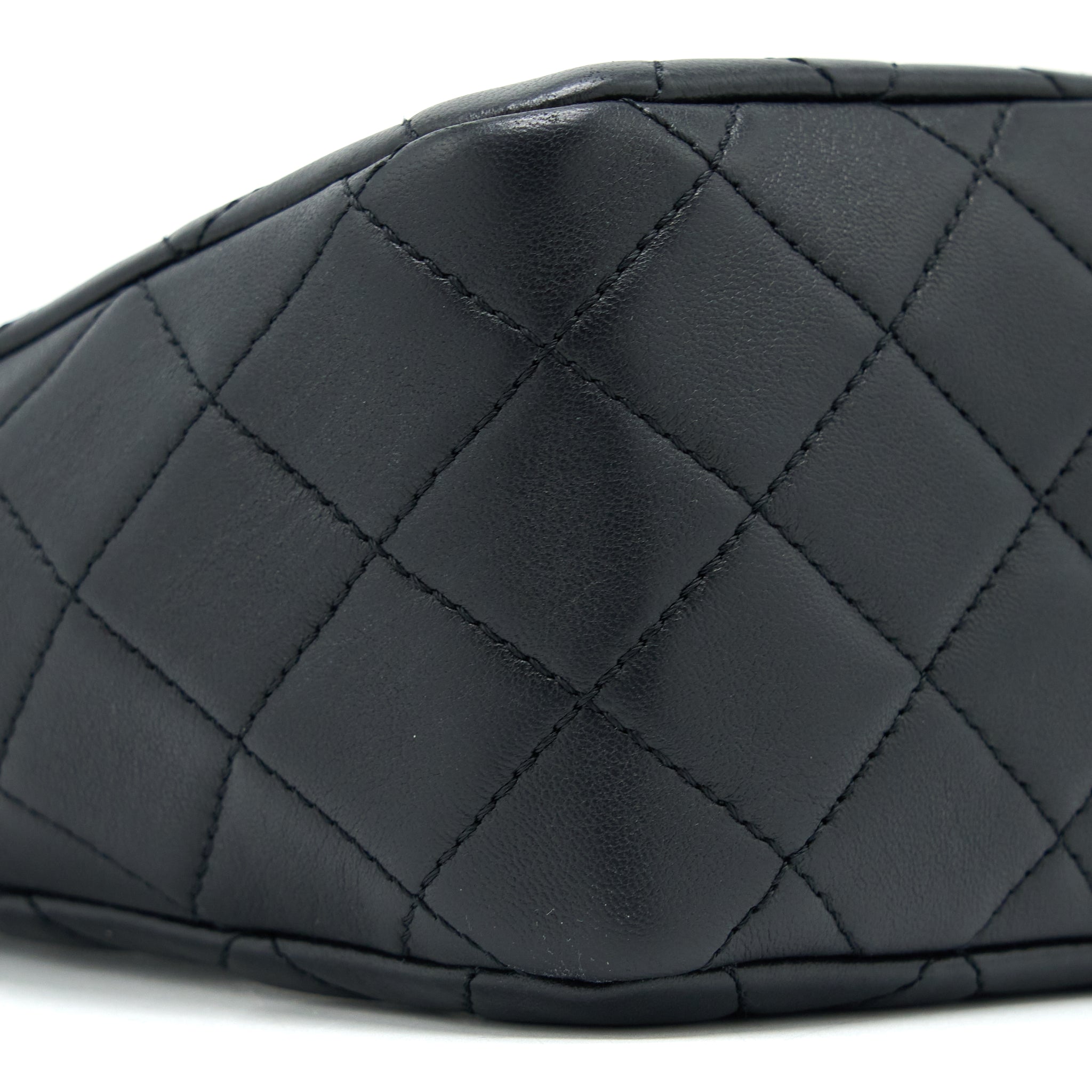 Chanel 23C Pearl Crush Hobo Bag Lambskin Black Brushed  (Microchip)