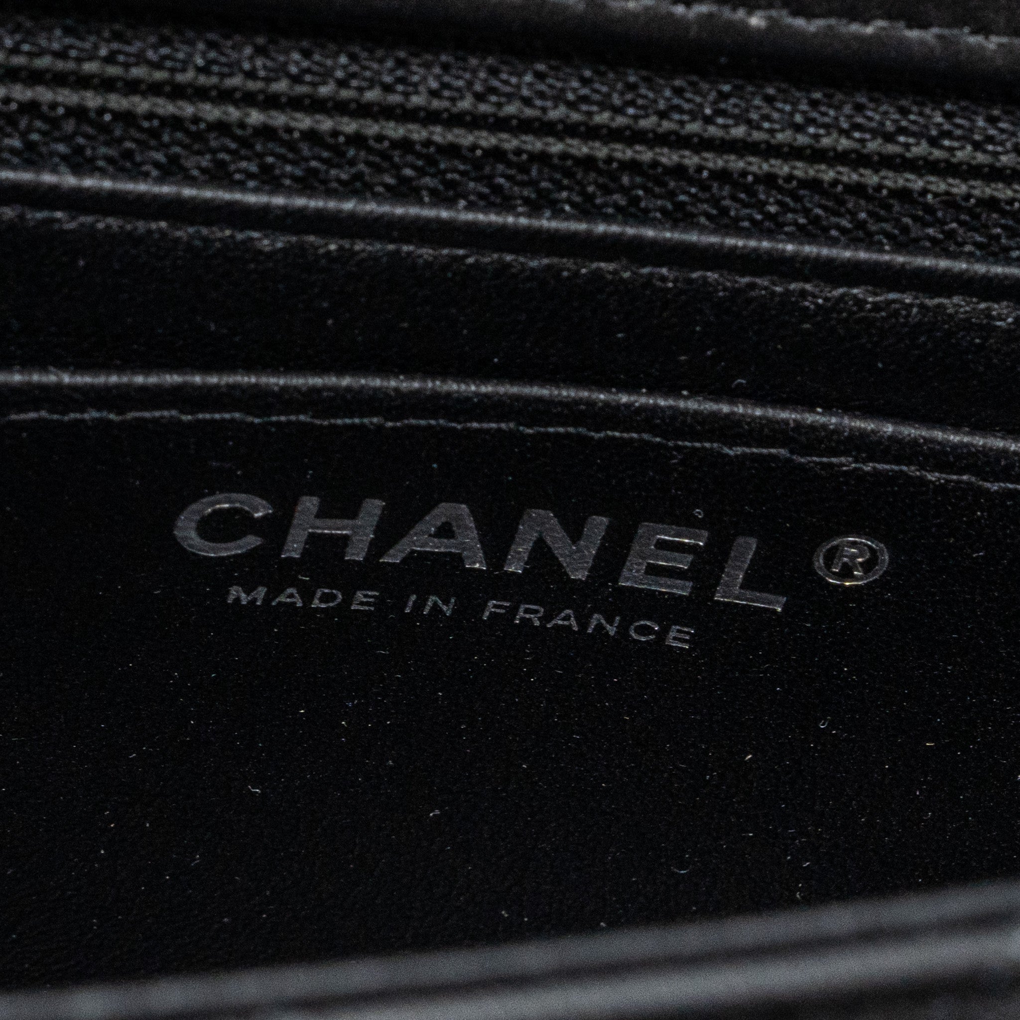 Chanel mini rectangular flap bag lambskin black   (microchip)