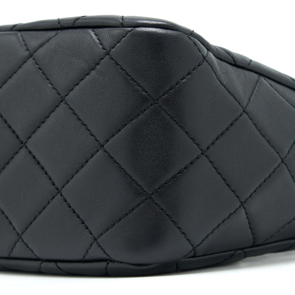 Chanel 23C Pearl Crush Hobo Bag Lambskin Black Brushed  (Microchip)