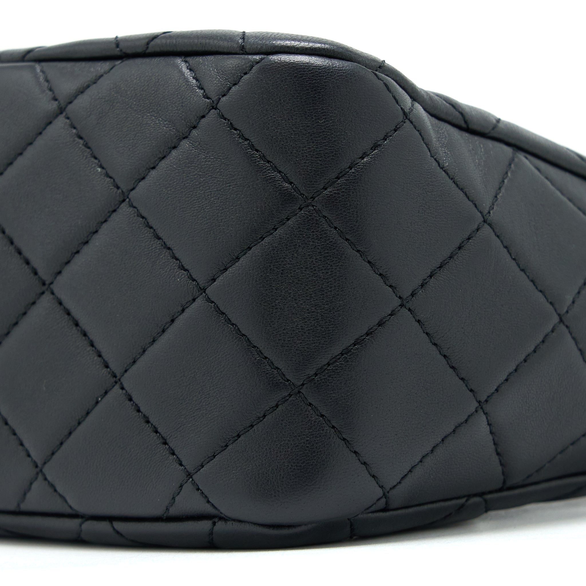 Chanel 23C Pearl Crush Hobo Bag Lambskin Black Brushed  (Microchip)